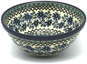 Polish Pottery Bowl - Medium Nesting (6 1/2") - Blue Chicory