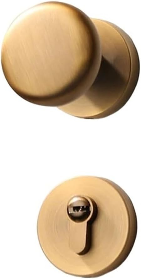 1 Set of Indoor zinc Alloy Bedroom Door Lock Split Ball Door Handle Silent Lock Home use(40 * 40 * 20mm)