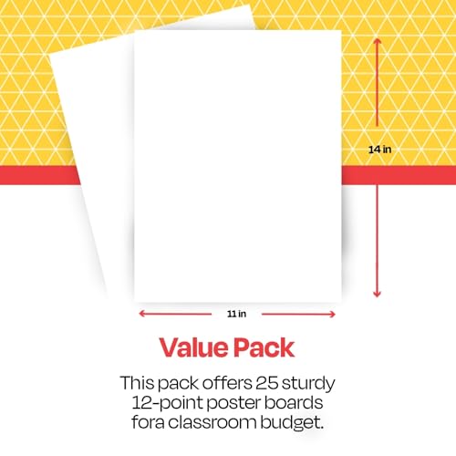 school smart poster board 11 x 14 inches white 25 count pack of 1 - 1371698
