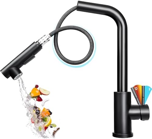 Torneira de Pia, Torneira Gourmet Cozinha com Ducha Retrátil Alta...