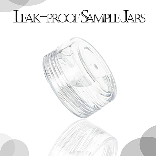 ZEJIA 10 Gram Sample Containers, 100 Count Cosmetic Containers with Lids, Refillable Empty Sample Jars, Small Plastic Container with Lids (Full Clear)4