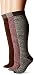 Muk Luks Women's 3 Pair Pack Mircrofiber Knee High Socks, Multi, OSFM