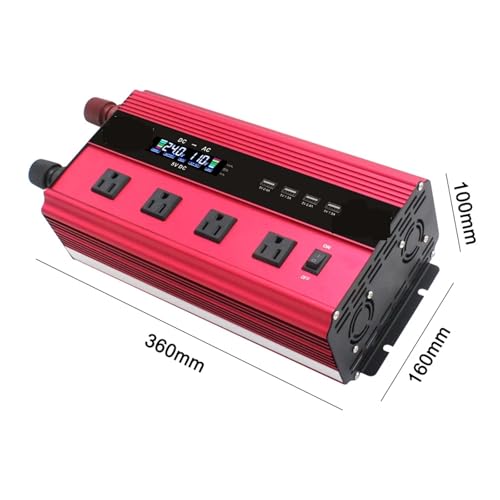 Convertisseur de puissance 4000W 12V 110V avec écran LCD pour le camping