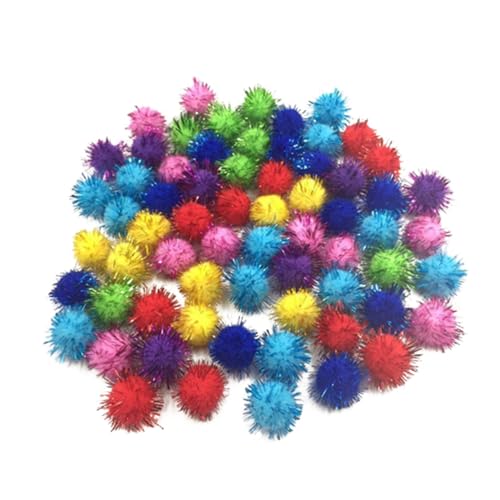 SOIMISS 200stücke Lametta-Pompon-Kugeln Lametta-Kugeln Verschiedene...