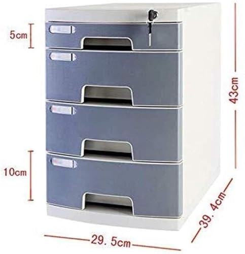 Classeur de bureau verrouillable au design compact de 4 étagères robustes - 3
