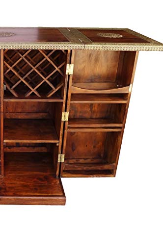 Orientalischer Hausbar Bartheke aufklappbar aus Massivholz Jhalak 170cm Groß | Theke Bar Tresen Deko orientalisch… – Bild 6