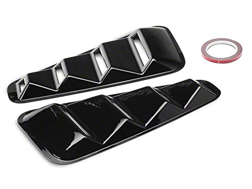 Speedform Quarter Window Louvers; Matte Black Compatible With 10-14 Mustang Coupe #TOP7
