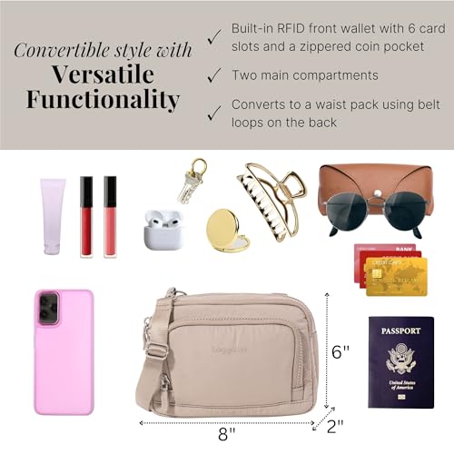Image of Baggallini Triple Zip with Front Wallet /Trifecta RFID Wallet Crossbody