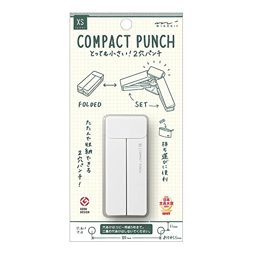 ミコチ出品 Amazon | ミドリ 穴あけパンチ XS コンパクトパンチ グリーン