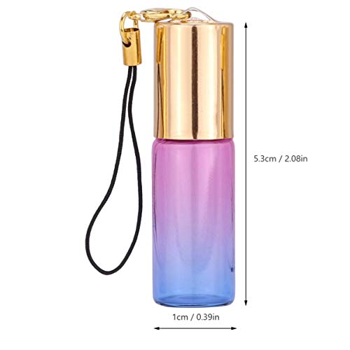 FRCOLOR 10 Peças 5Ml para Viagem Garrafas de Rolo Vazias Gradiente Cor Perfume Amostra de í“leo Esse