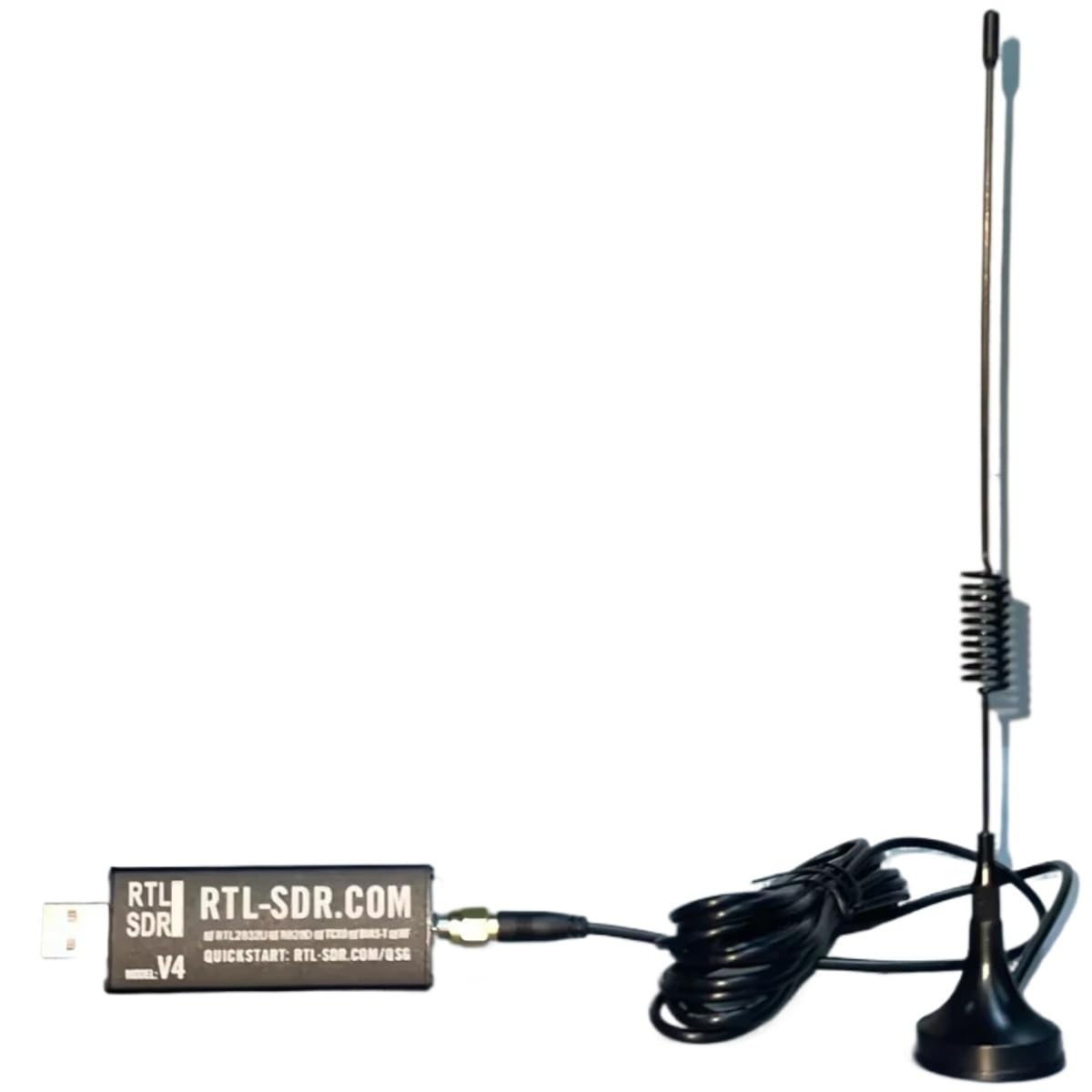RTL-SDR V4 R828D RTL2832U 1PPM TCXO SMA RTLSDR Software Definierter Funkempfänger, Mit Mehrzweckantenne
