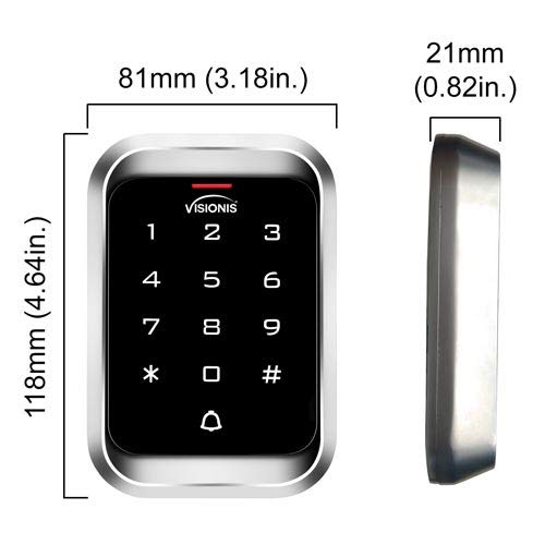 Visionis Fpc-5146 One Door Access Control Out Swinging Door 600Lbs Maglock + Outdoor Keypad/Reader Standalone + Mini Controller + Wiegand 26, No Software, Em Card, 1000 Users Wireless Receiver + Pir #TOP1