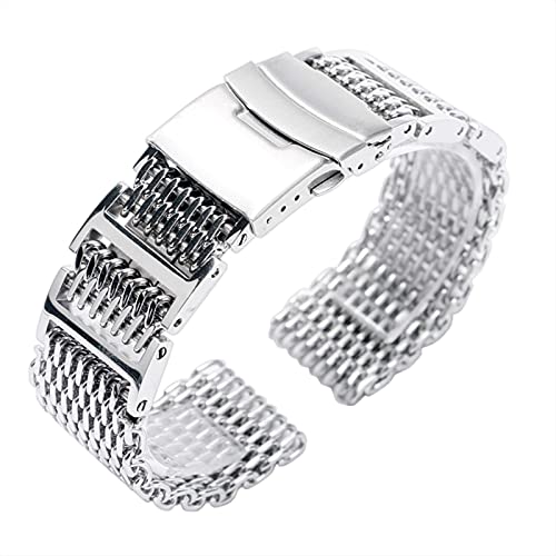 Sangle montre acier inoxydable argent pour remplacer bracelet usé