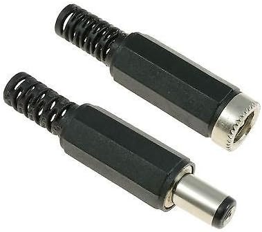 Switch Electronics 2.1mm x 5.5mm Male + Female Pair DC Power Plug Socket Jack Connectors