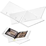 KSacry Acrylic Book Holder 9.5 x 13 x 4.7 inch Large Book Holder Large-Book Stand Clear Bible Stand-Holder Book Display Stand-Desktop Book Stands for Magazines Cookbook Newspaper Book Stand
