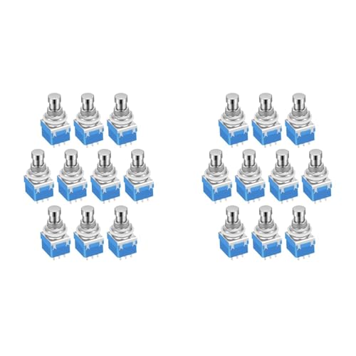 Interrupteur au pied 3PDT haut de gamme lot de 20 boutons poussoirs robustes pour pédale d'effets