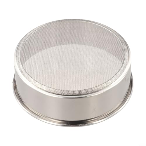 Setaccio per farina in acciaio inox, 10-20 cm, 40 maglie fini per cottura, zucchero a velo, sale, cacao, leggero e facile da pulire (B)