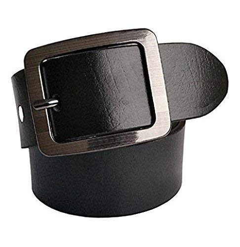 Men's Black Leather Buckle Belt Formal/Casual Belt For Man(Black_0626)-image-42