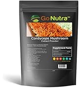 Go Nutra Cordyceps Mushroom Powder | Cordyceps Extract 30% Polysaccharides Non-GMO Pure Cordycep ...