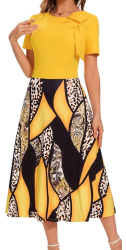 Image of DinyIn Women's 2025 Summer Short Sleeve Casual Dresses