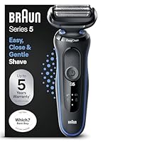 Braun Series 5 Electric Shaver for Men, Waterproof Electric Razor, 3 Flexible Blades, EasyClean System, AutoSense Technology, Braun 51-B1000s