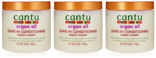Cantu Argan Oil Leave-In Conditioning Repair Cream, 16 oz (Pack of 4)