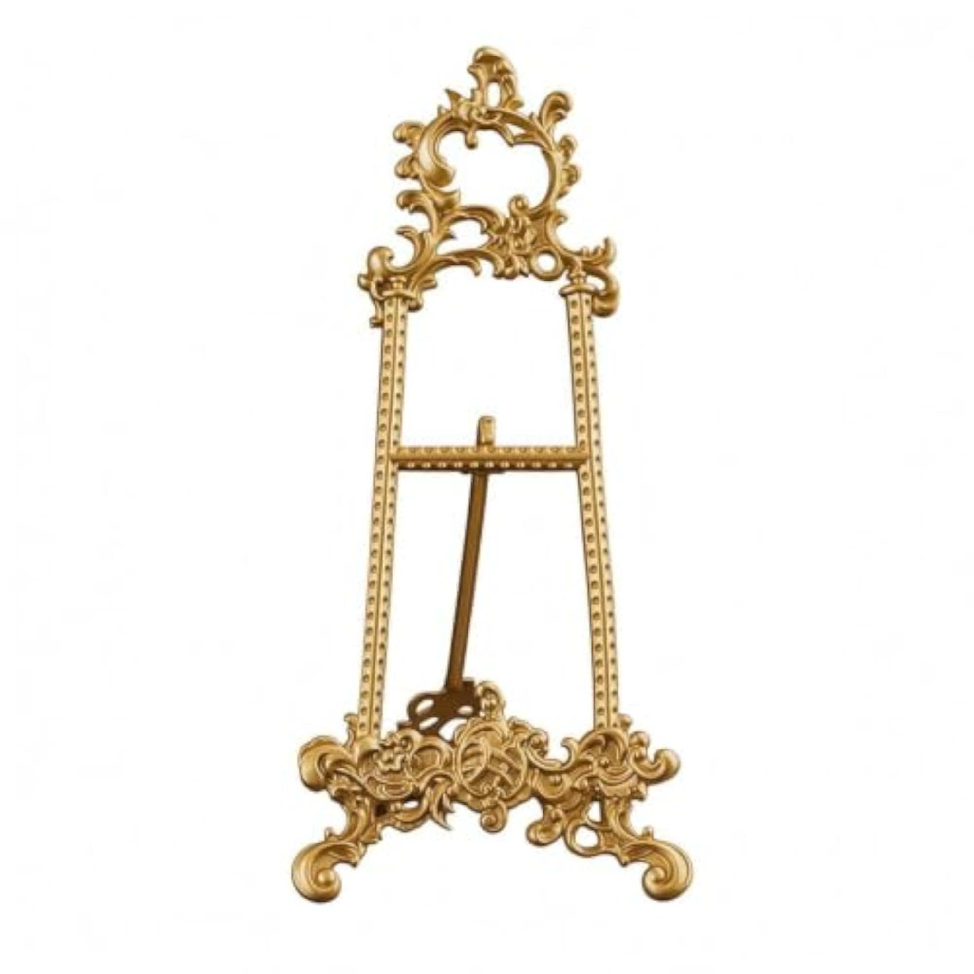 Ornate Brass Easel Stand for Display