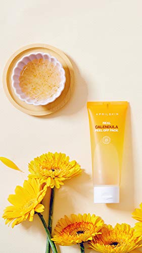 APRILSKIN Calendula Peel Off Mask + FREE Calendula Deep Essence Mask 2EA | Dry, sensitive, acne-prone skin | Exfoliating, soothing & hydrating | 3.52 oz | No sulfates and artificial fragrance - Thumbnail 6