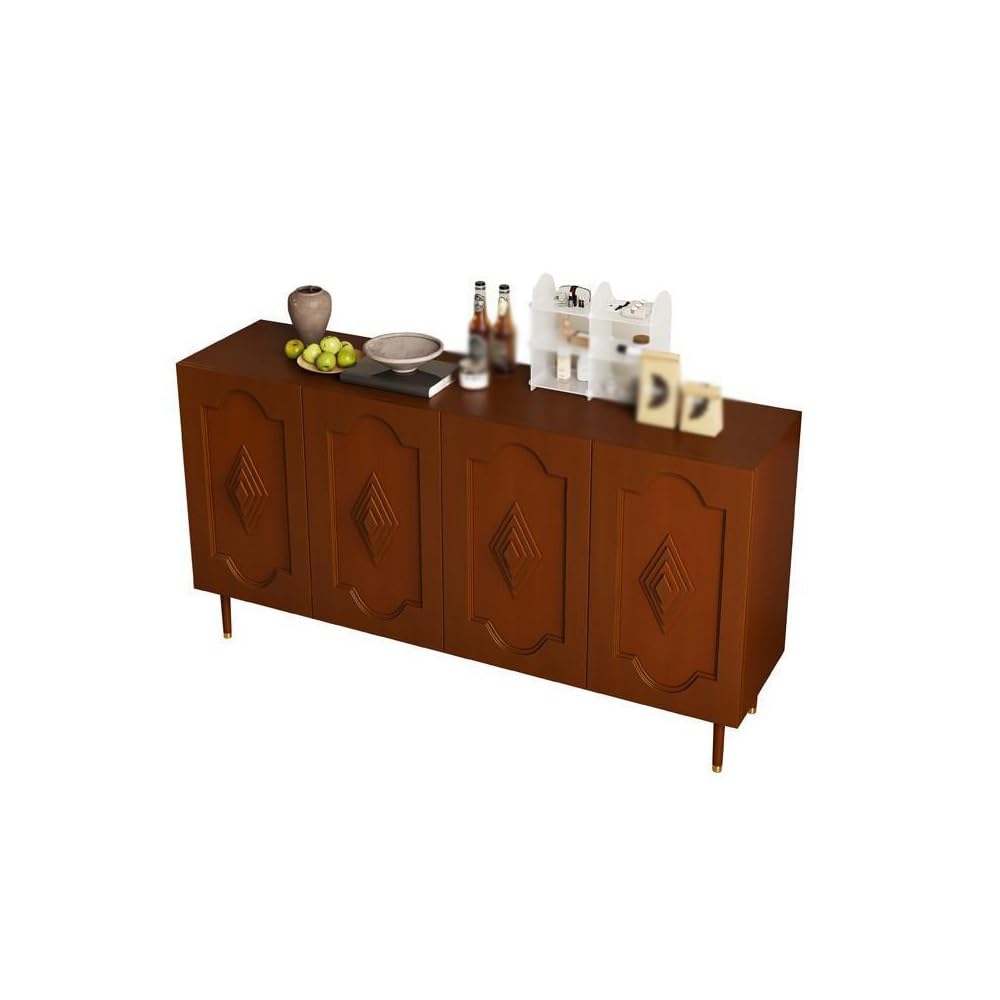 ULTRAWAVE Buffet Cabinet 160cm Wooden Entryway Table, Vintage Living Room Storage Decorative Furniture, for Kitchen, Dining Room, Living Room etc Buffet Sideboard