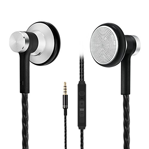 in-Ear Earbuds Earphones, Acode Wired Metal Headphones Noise Isolating Stereo Bass Headset with Built-in Mic and Volume Control for 3.5mm Interface Devices (Black)