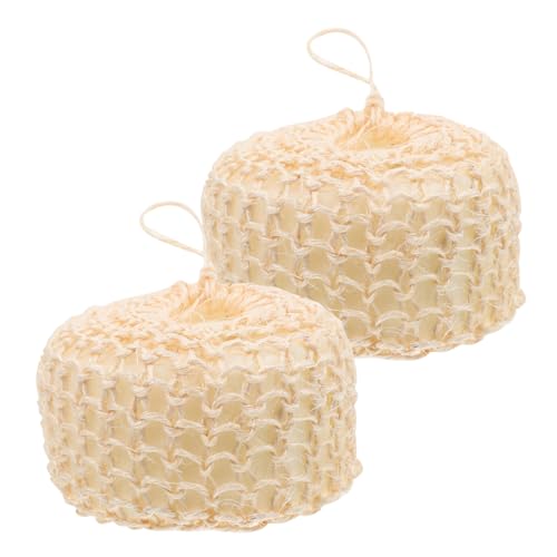 FRCOLOR 2Pcs Comfortable Bath Loofah Balls Portable Exfoliating Shower Scrubbers for Smooth Skin for Bathing and Relaxation for Men Women