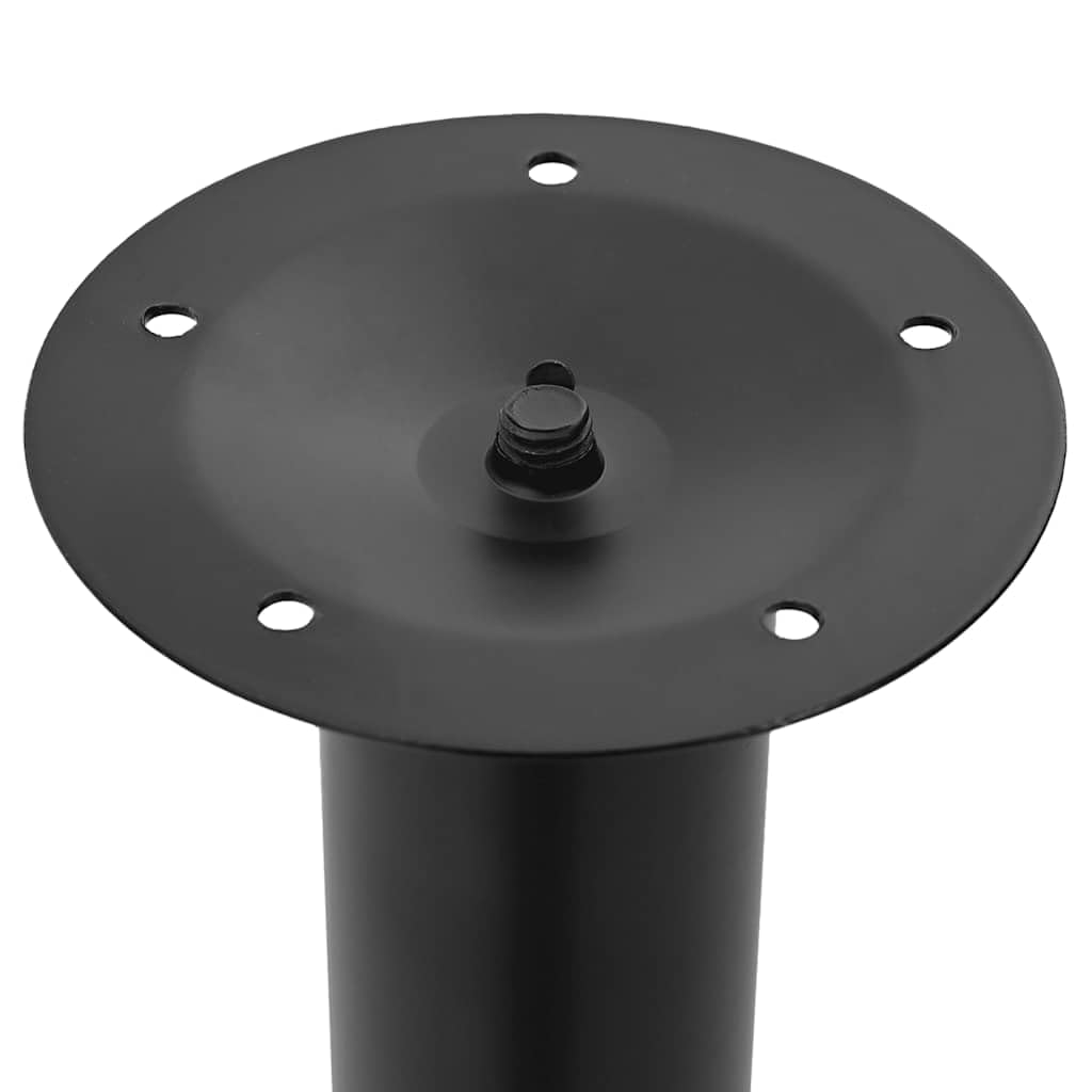 Lot de 2 pieds télescopiques noirs 710-1100 mm réglables en hauteur pour table à manger, plan de travail, bureau, meubles, fixation stable, montage facile, pied de rechange