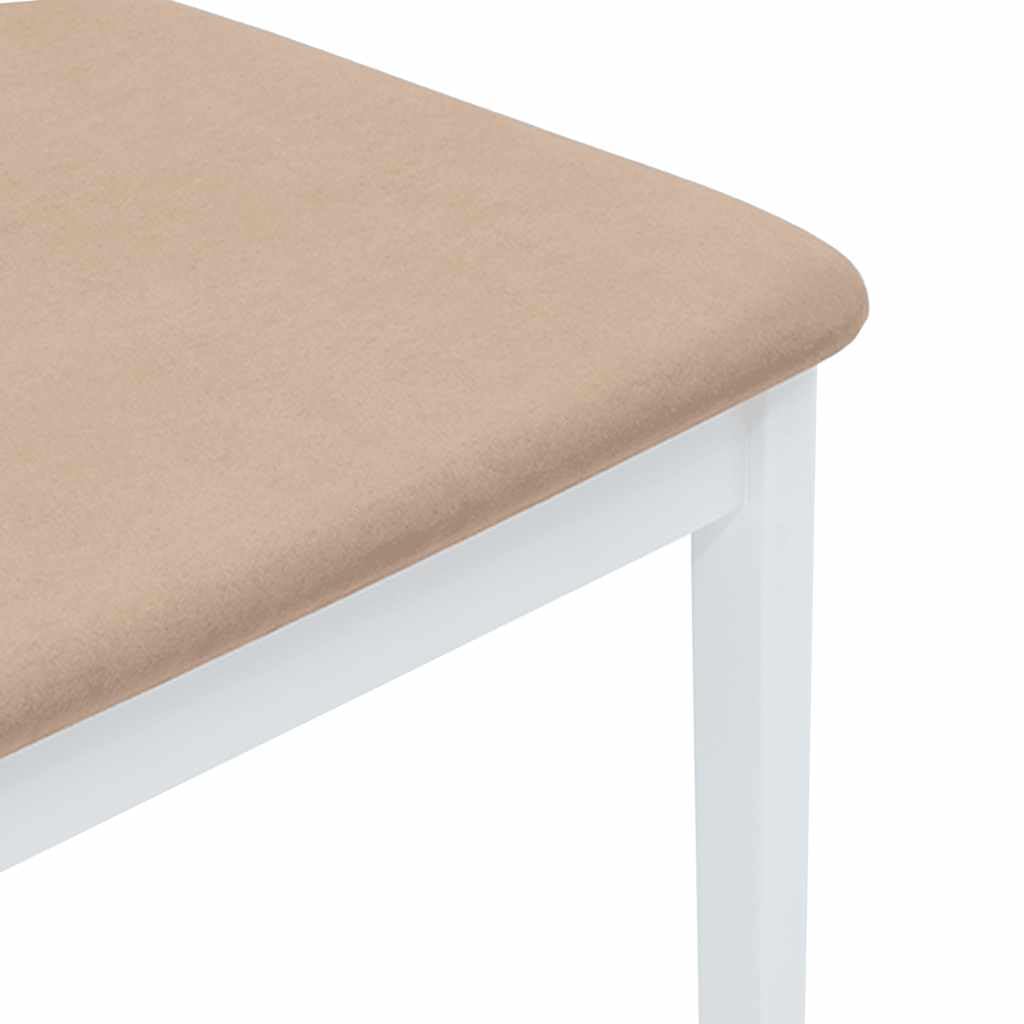Sillas de comedor con cojines 2 piezas de madera maciza de caucho blanco – Sillas ergonómicas con respaldo cómodo para sentarse durante mucho tiempo, resistente a los golpes y duraderas, ideal