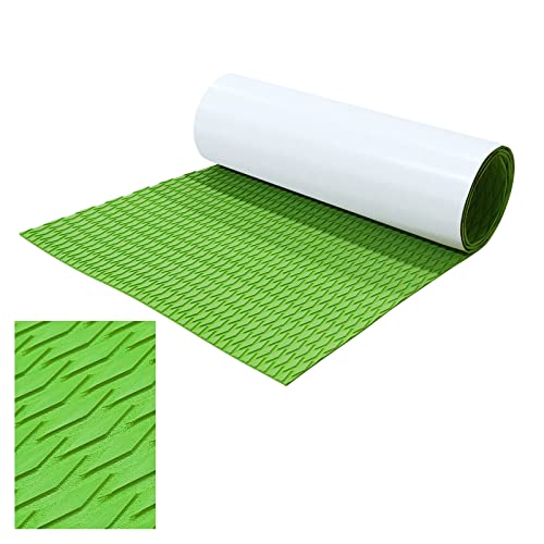 47.2x11.8 Non-Slip Surfboard Traction Pad Green Grip Mat Self Adhesive Trimmable EVA Foam Boat Decking Flooring Applies for Kayak Boat Deck RV Surfing Board Skimboard Skateboard Pool Steps