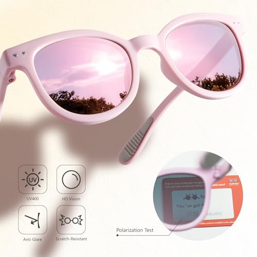 Image of EYEBUDDY Kids Toddler Sunglasses Age 2-4 /3-5 Boys Girls Polarized UV Protection Sun Glasses for Age 2-8
