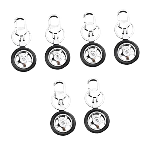 SAFIGLE 3 Series Accesorio De Llavero Keychains Anillos Llavero Giratorio Pequeño Modelo Negro Colgante Llavero De Llanta Neumático Llavero Decoración Black 2 Piezas X 3
