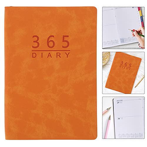 Yardwe A5 Schedule Notebook Business Plan Boek Jaarlijkse Kalender Boek Tijdbeheer Notebook Geel Zacht Leer Praktische… - Image 5