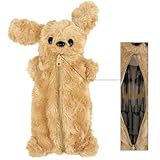JANKINGS Teddy Pencil Pouch, Cute Teddy Zipper Pencil Pouch, Plush Animal Pencil Case Bag for Office Classroom Supplies