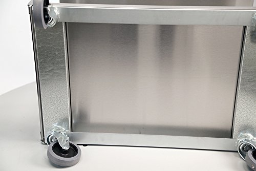 Lakeside 311 Utility Cart, Stainless Steel, 3 Shelves, 300 Lb. Capacity (Fully Assembled) #TOP6