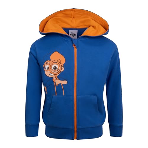 Blippi Zip through Hoodie for children 100% Cotton 5-6 Years: 116cm Blue