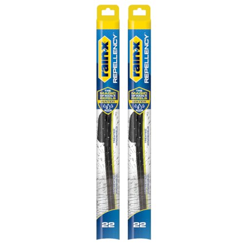 Rain-X 810363 Repellency Water Repellent Wiper Blades, 22' Windshield Wipers (Pack of 2), All Weather Streak-Free for Enhanced Visibility w/Water Repellency Formula [Amazon Exclusive]