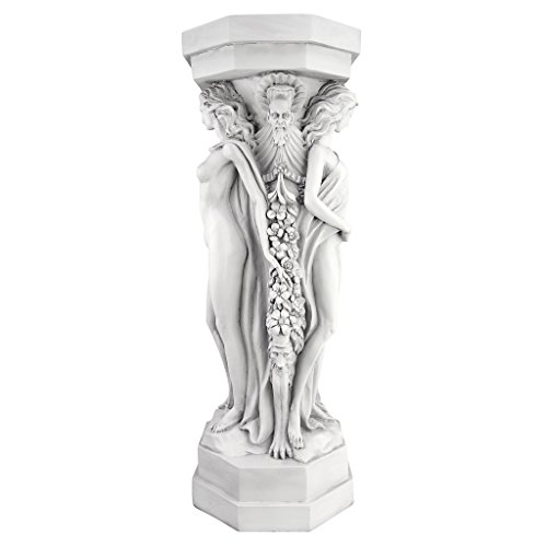 Columna decorativa de 28.5 in en resina azul miniatura 4