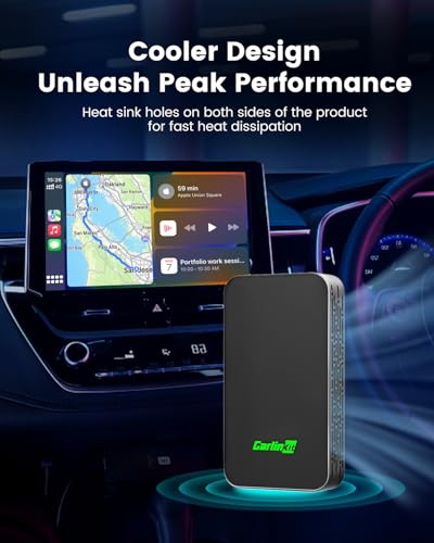 Carlinkit Adaptador automotivo 5.0 Wireless CarPlay/Android – Converta CarPlay com fio e Android Aut