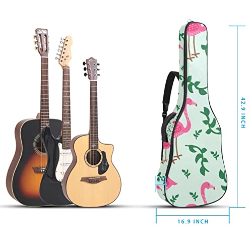 Housse étanche pour guitare acoustique avec double bandoulière et poche Motif flamant rose vert, Multicolore 01., 42… - Les Beatles, Paul McCartney, John Lennon, RIngo Starr, George Harrison Housse étanche pour guitare acoustique avec double bandoulière et poche Motif flamant rose vert, Multicolore 01., 42… – Image 6