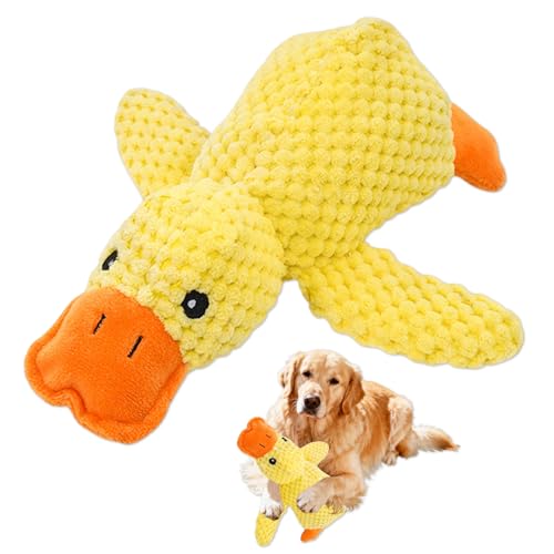 Tbintul Anti-Stress Papera Cane, Quack-Quack Duck Dog Giocattolo, Anatra Calmante Dog Toy, Durevoli Giocattoli Cani Cigolanti, Dogs Stuffed Animals Chew Toy, per Cani Piccoli Medi Grandi