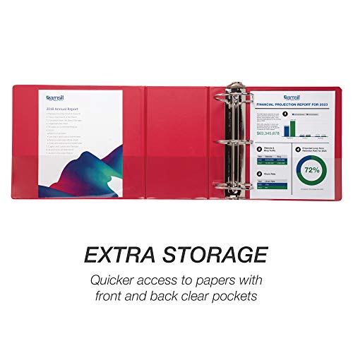 Durable 6 Inch Binder, Made In The USA, Locking D Ring Binder, Customizable Clear