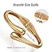 Gold Bangle Bracelets for Women Trendy 14K Gold Plated Twist Cuff Bracelet Jewelry, Dainty Gold Bangles Non Tarnish Fashion Jewelry Gift