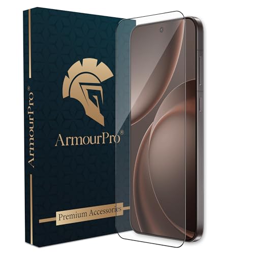 Image of ArmourPro Tempered Glass for Oppo Find X9s - 9H Screen Protector with Black Border, Anti Scratch, Edge-to-Edge Coverage, HD Clarity, Smooth Touch, Case Friendly | Black