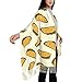 Relic Sheild Cute Cartoon Taco Shawl Wraps with Tassel Soft Fashion Warm Scarves for Women
