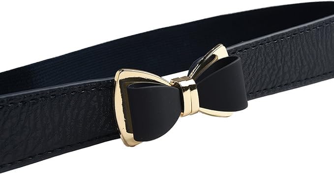 AKOAK Women's Tight Belt, Elastic Waist Buckle Belt, Artificial Leather Elastic Belt for Girls and Women, Alloy Buckle Elastic Waist Belt for Knitwear, Long T-shirt, Dress -Pack of 13